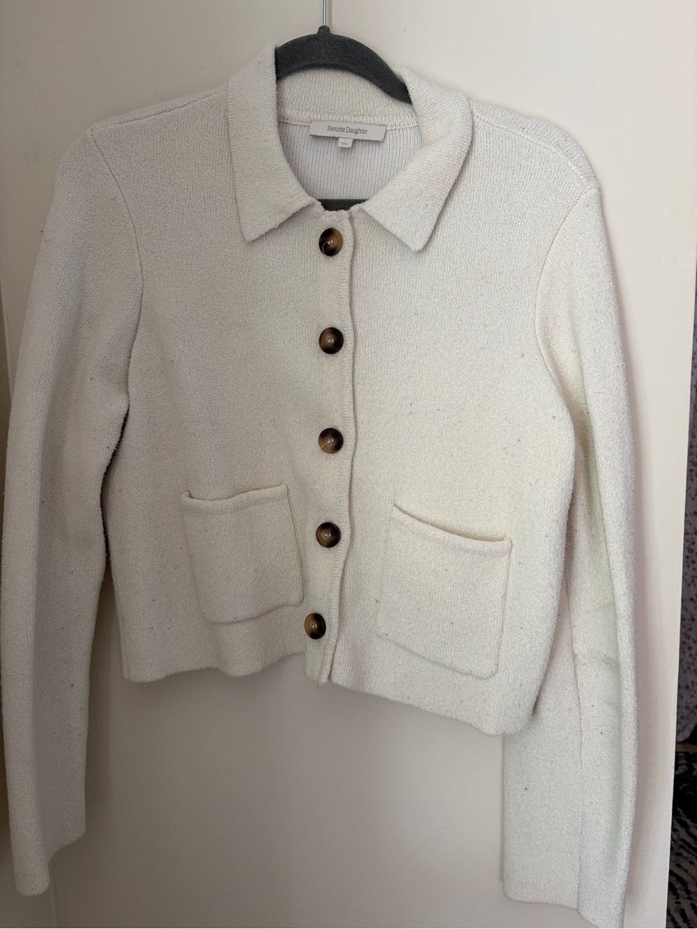 Favorite Daughter Bouclé Button-Front Sweater